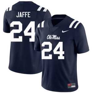 Navy Andy Jaffe Game Men Ole Miss #24 College Football Jerseys 458410-826 - Image 1