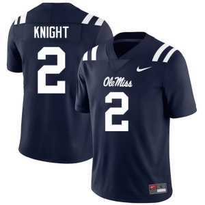 Navy Deuce Knight #2 Embroidery Ole Miss College Football Men's Jersey 558384-921 - Image 1