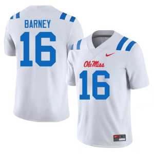 White College Football Men's Game Forward Rebels #16 Dorian Barney Jerseys 603847-793 - Image 1