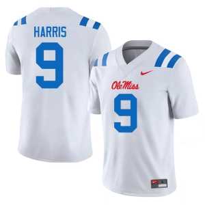 White Embroidery Tre Harris Hotty Toddy #9 Mens College Football Jerseys 624422-511 - Image 1