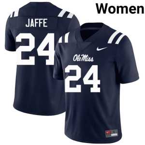 Navy Andy Jaffe Forward Rebels #24 Women's College Football Replica Jersey 282937-608 - Image 1