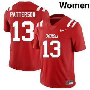 Red Jack Patterson #13 Game Miss Rebels Women's College Football Jerseys 467008-663 - Image 1