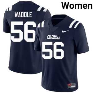 Navy Mason Waddle Player College Football Hotty Toddy Womens #56 Jerseys 300616-100 - Image 1