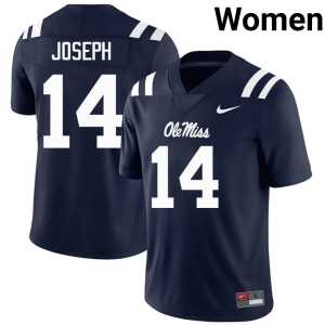 Navy College Football Women's Player Miss Rebels Edwin Joseph #14 Jerseys 924128-905 - Image 1