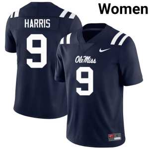 Navy Rebels 2025-26 College Football Tre Harris #9 Womens Jerseys 999026-197 - Image 1