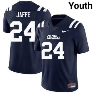 Navy Game #24 Andy Jaffe UM Rebels Youth College Football Jersey 762519-811 - Image 1