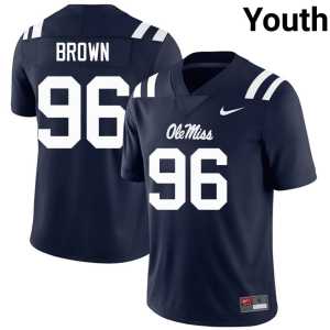Navy Jamarious Brown #96 College Football Alumni Rebels Youth Jerseys 811741-431 - Image 1