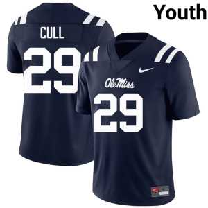 Navy College Football Forward Rebels Official Youth #29 Nick Cull Jerseys 696316-438 - Image 1